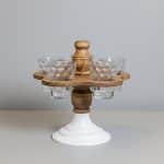استند شات خوری ۶ نفره سفید چوب و فلز (طرح جدید)